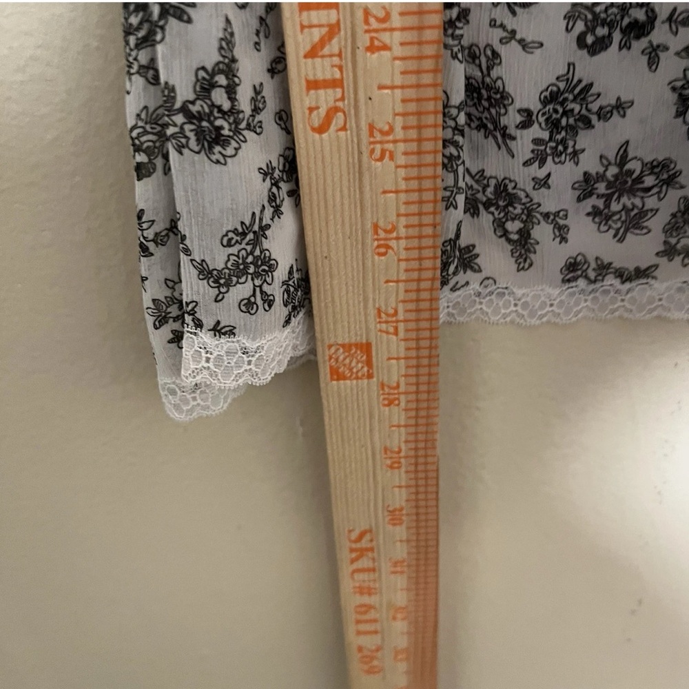 Vintage Y2k M Baby Doll Victoria's Secret Top Floral Lace Trim Dainty - Picture 7 of 7